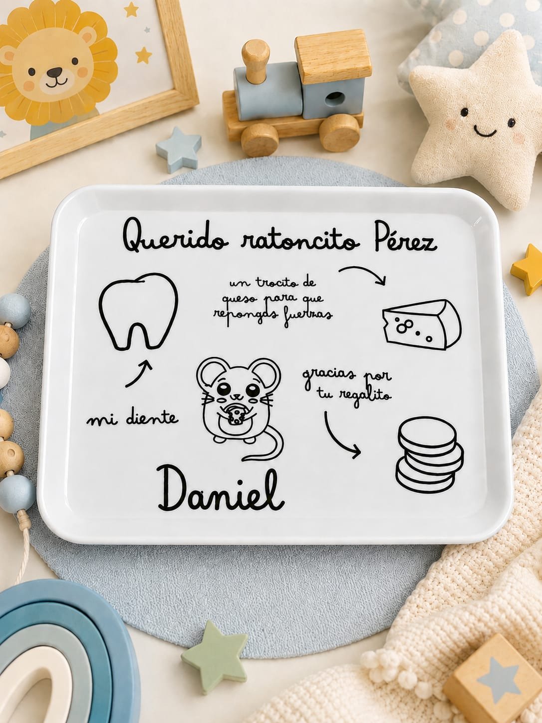 BANDEJA DEL RATONCITO PÉREZ PERSONALIZADA - Imagen 3
