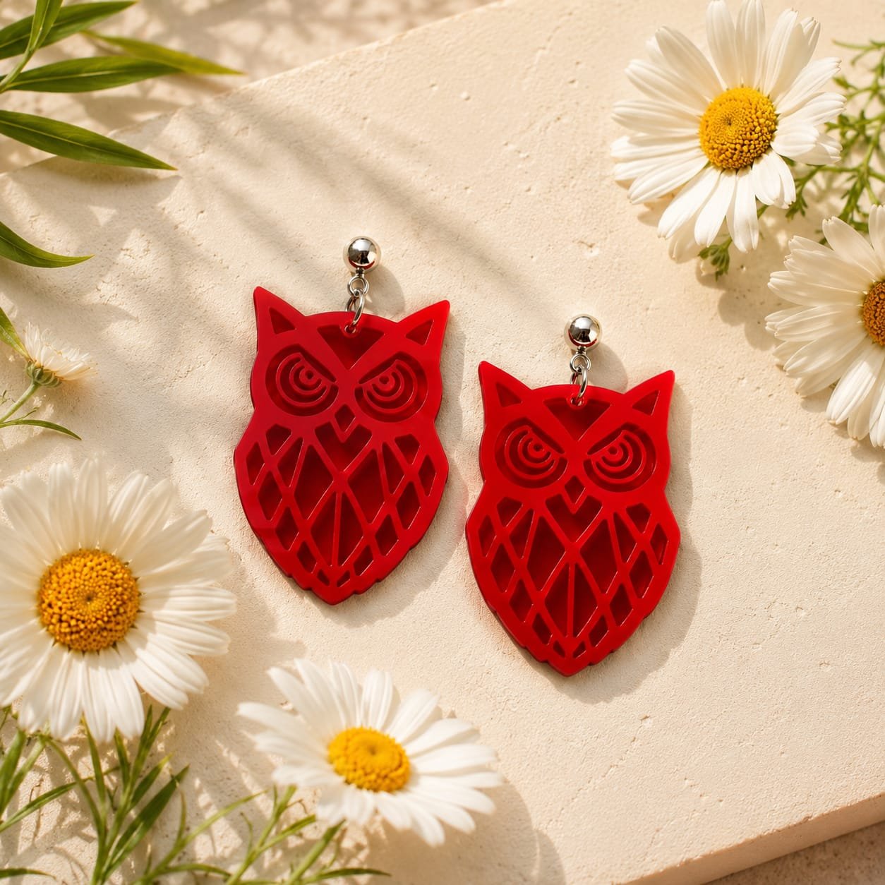 PENDIENTES BUHO DE METACRILATO - Imagen 3
