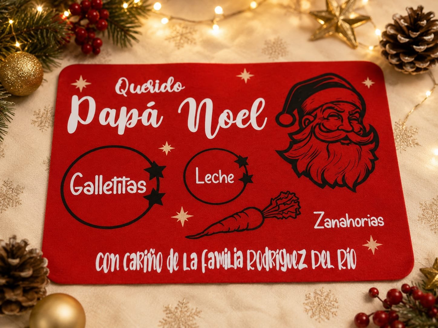 TAPETE PAPA NOEL PERSONALIZDO - Imagen 2