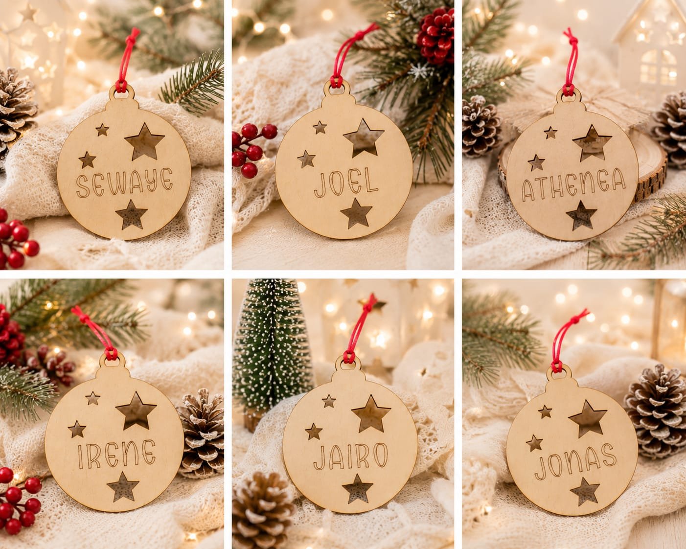 BOLA DE NAVIDAD CALADA PERSONALIZADA - Imagen 3