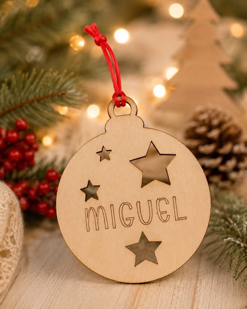 BOLA DE NAVIDAD CALADA PERSONALIZADA