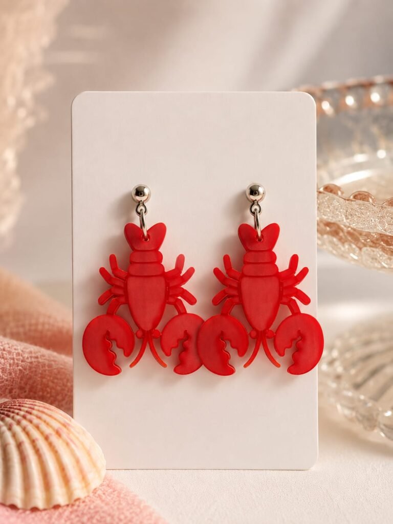 PENDIENTES LANGOSTA DE METACRILATO