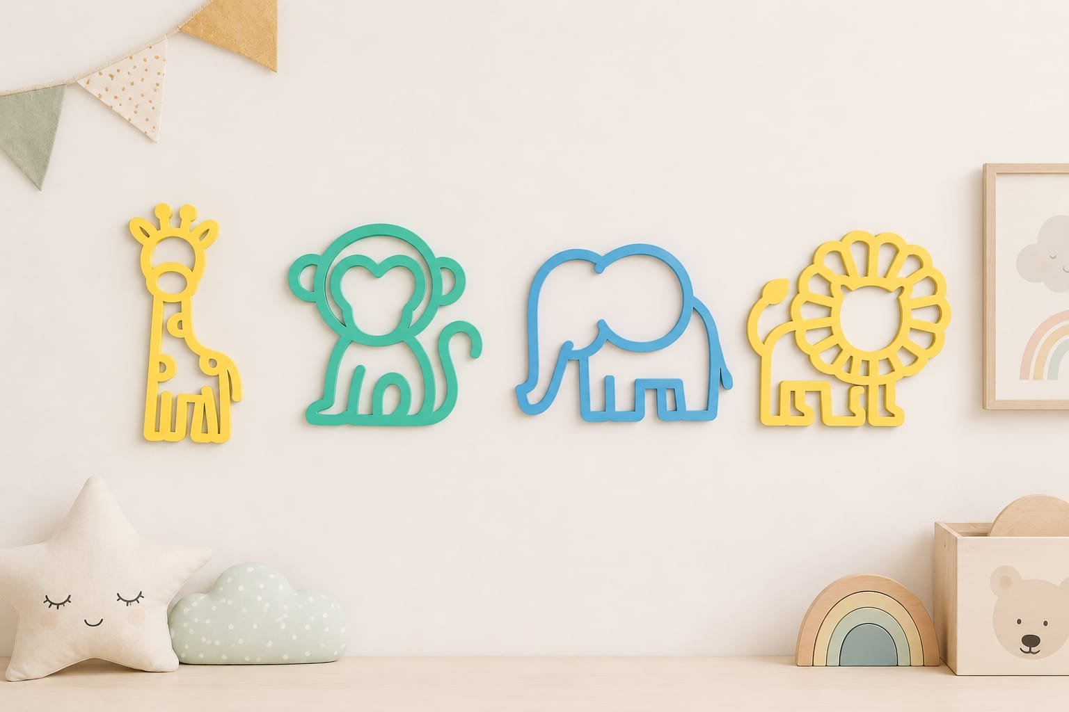 PACK DECORACIÓN INFANTIL SAFARI 3D