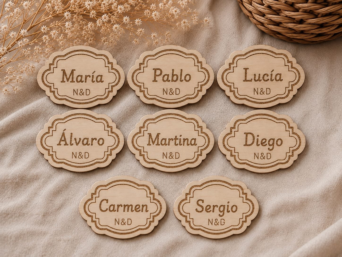 IMÁN MARCASITIOS VINTAGE PERSONALIZADO DE MADERA